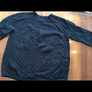 Talbots black cable knit sweater